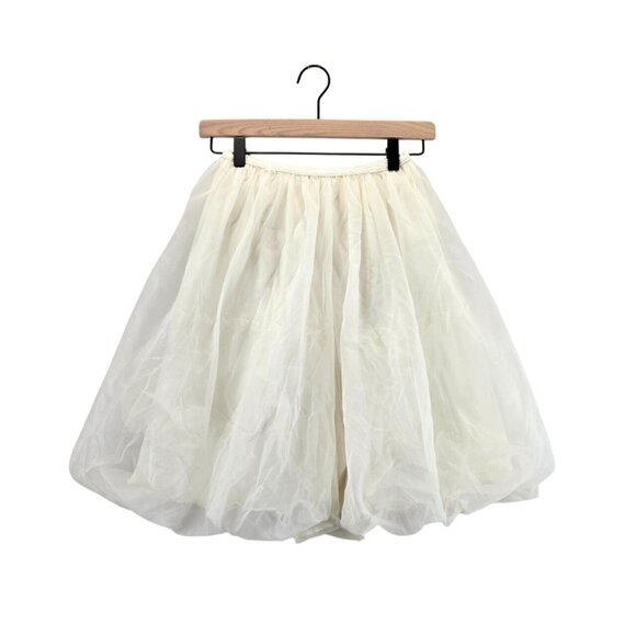 Seamprufe Dresses & Skirts - Seamprufe Vtg 50s Bloomers Half-Slip White Sz S Billowy Bubble Skirt Sheer Puffy